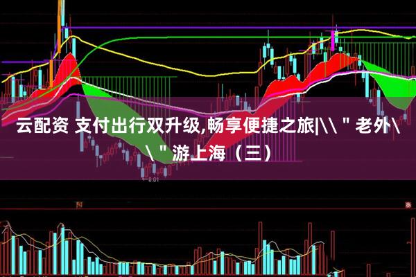 云配资 支付出行双升级,畅享便捷之旅|\＂老外\＂游上海（三）
