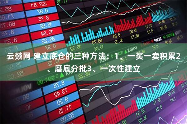 云燚网 建立底仓的三种方法:1、一买一卖积累2、磨底分批3、一次性建立
